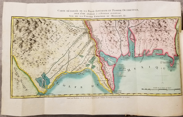 96-Florida, Louisiana and Rare Books Map By Pierre-Louis Berquin Duvallon