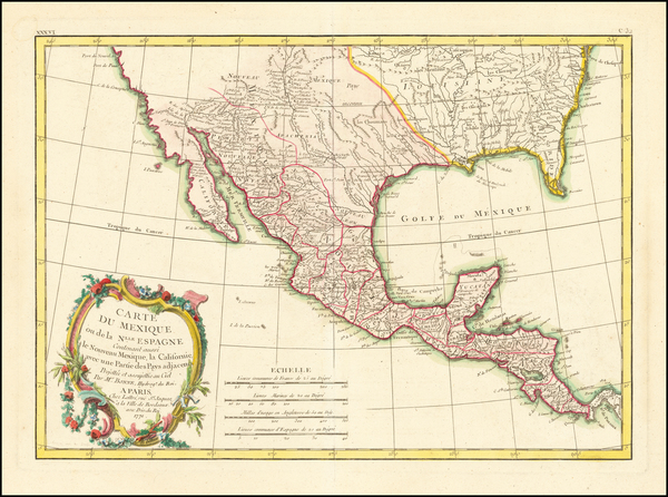 78-Texas, Southwest and Mexico Map By Jean Lattré