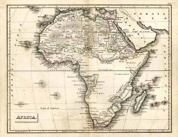80-Africa and Africa Map By J.C. Russell & Sons