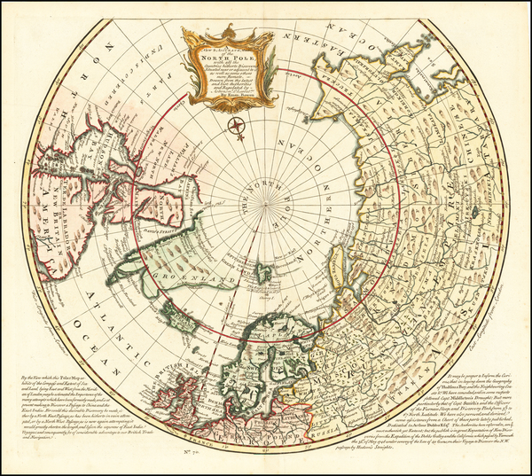 21-Northern Hemisphere, Polar Maps and Canada Map By Emanuel Bowen