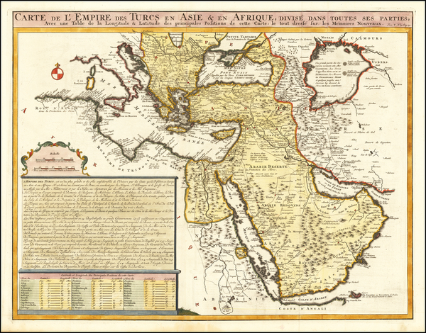 81-Turkey, Middle East and Turkey & Asia Minor Map By Henri Chatelain