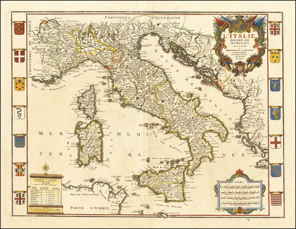 21-Italy Map By Nicolas de Fer