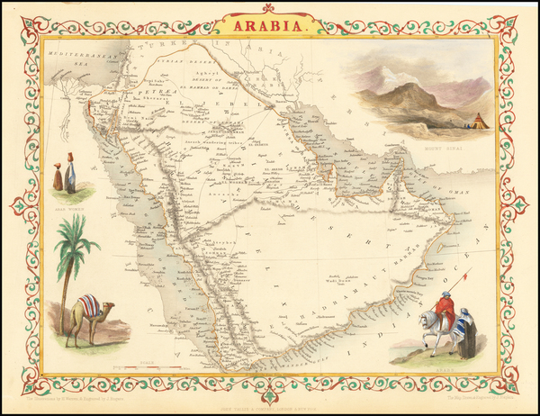 72-Middle East and Arabian Peninsula Map By John Tallis