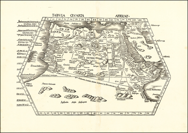 6-Africa, North Africa and West Africa Map By Martin Waldseemüller