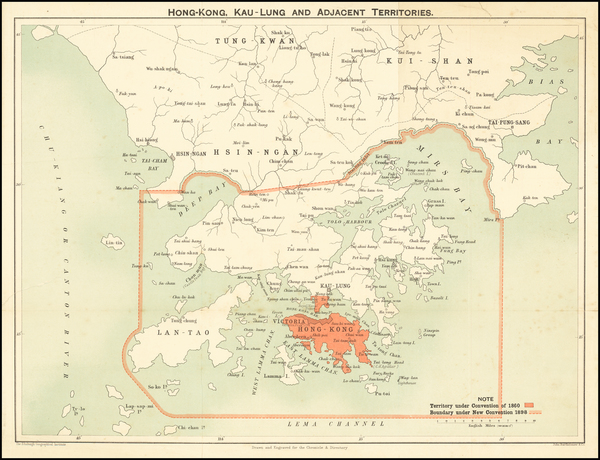 25-China and Hong Kong Map By John Bartholomew