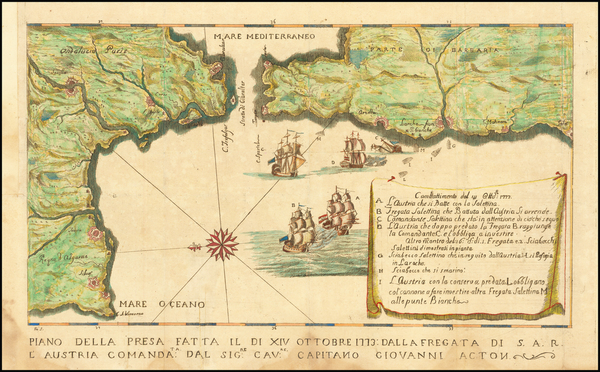 1-Italy, Spain and North Africa Map By Anonymous