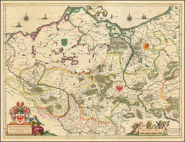 72-Norddeutschland Map By Willem Janszoon Blaeu