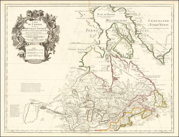 32-Midwest, Plains, Rocky Mountains and Canada Map By Guillaume De L'Isle