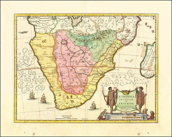 64-South Africa and African Islands, including Madagascar Map By Peter Schenk  &  Gerard Valk