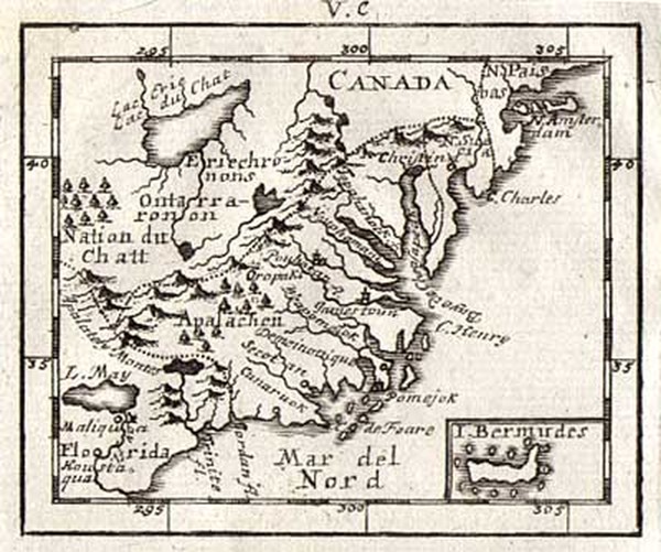 84-New England, Mid-Atlantic and Southeast Map By Johann Ulrich Muller