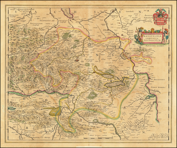 26-Mitteldeutschland Map By Willem Janszoon Blaeu