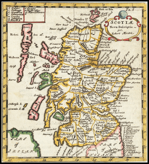 70-Scotland Map By Robert Morden