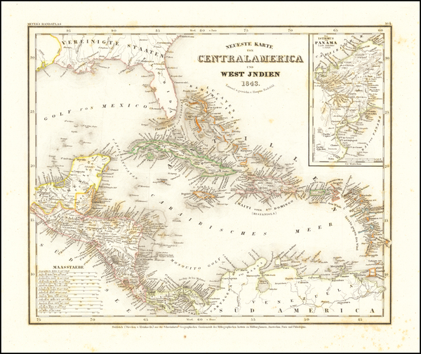 41-Southeast, Caribbean and Central America Map By Joseph Meyer