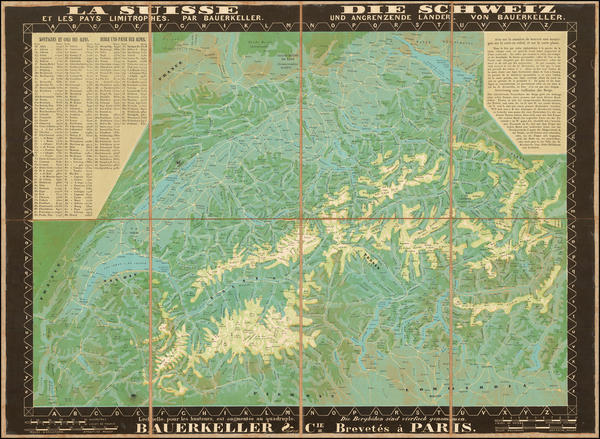 33-Switzerland Map By Bauerkeller & Cie.