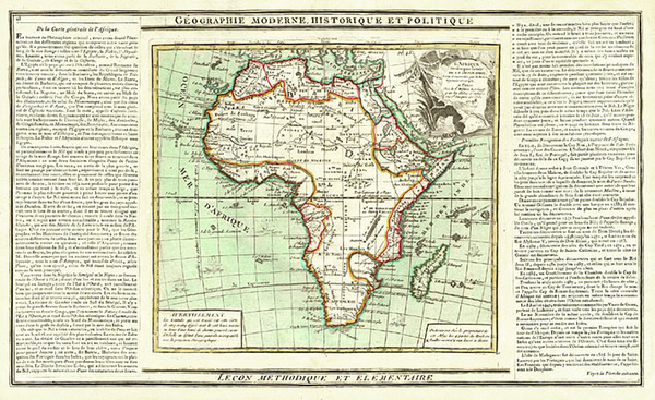 99-Africa and Africa Map By Louis Brion de la Tour / Louis Charles Desnos