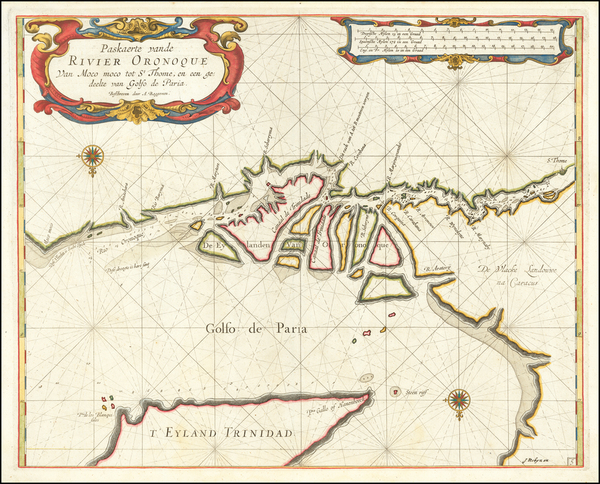 40-Other Islands and Venezuela Map By Arent Roggeveen