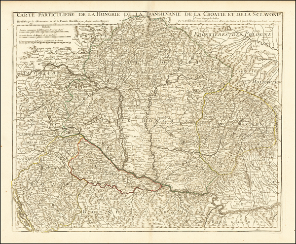 87-Hungary, Romania and Croatia & Slovenia Map By Guillaume De L'Isle