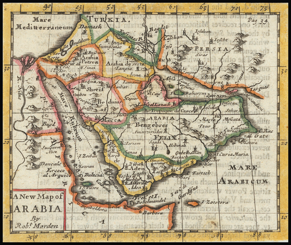 96-Middle East Map By Robert Morden