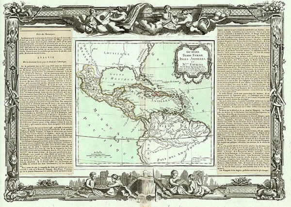 96-Southeast, Caribbean, Central America and South America Map By Louis Brion de la Tour