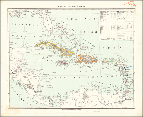 71-Caribbean Map By Carl Flemming