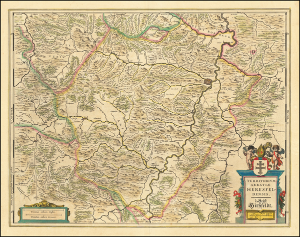 93-Europe and Mitteldeutschland Map By Willem Janszoon Blaeu