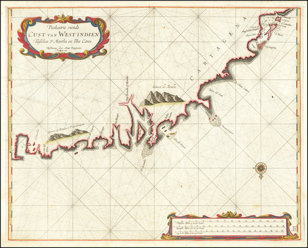 44-Colombia Map By Arent Roggeveen / Jacobus Robijn