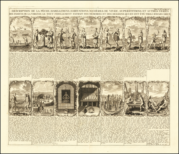 25-Virginia and Curiosities Map By Henri Chatelain