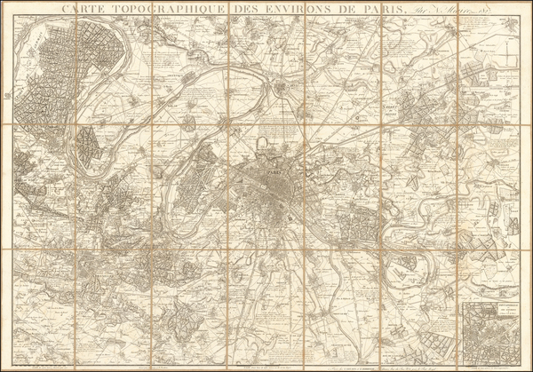 56-France and Paris and Île-de-France Map By J. Andriveau-Goujon / J Goujon