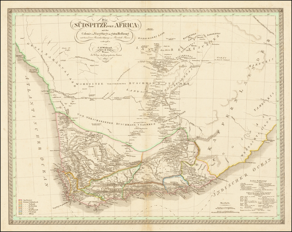 93-Africa Map By Carl Ferdinand Weiland