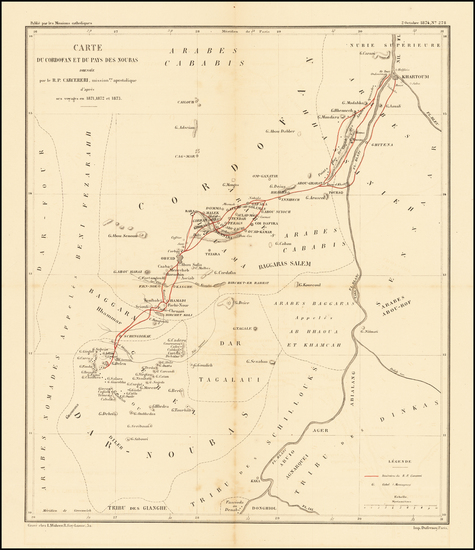 44-Egypt, North Africa and East Africa Map By Les Missions catholiques