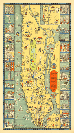 20-New York City and Pictorial Maps Map By C.E. Millard