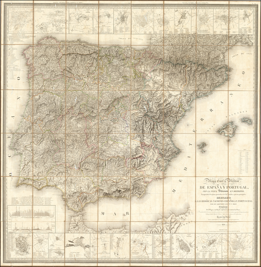 90-Spain and Portugal Map By Catastro Real de Francia