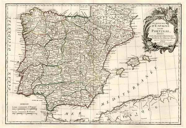 9-Europe, Spain and Portugal Map By Jean Janvier