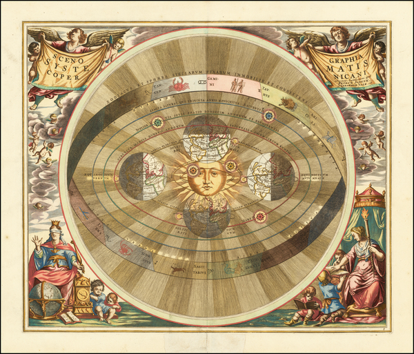 30-Celestial Maps Map By Andreas Cellarius