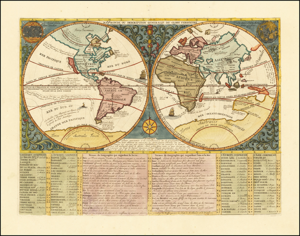 23-World and California as an Island Map By Henri Chatelain