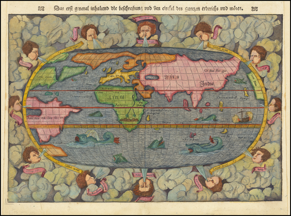 32-World Map By Sebastian Munster