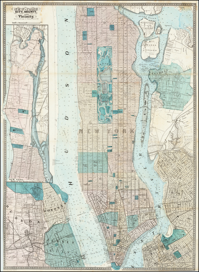 62-New York City Map By Matthew Dripps