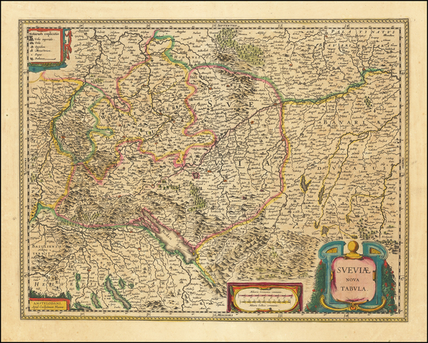 17-Switzerland and Süddeutschland Map By Willem Janszoon Blaeu