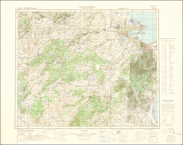 26-North Africa and World War II Map By General Staff of the German Army