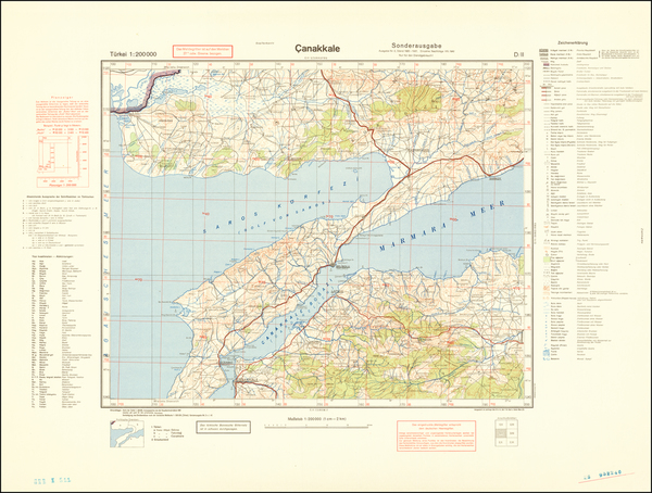 22-Turkey and World War II Map By General Staff of the German Army