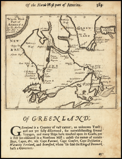 83-Polar Maps, Atlantic Ocean, Midwest, Canada and Eastern Canada Map By Robert Morden