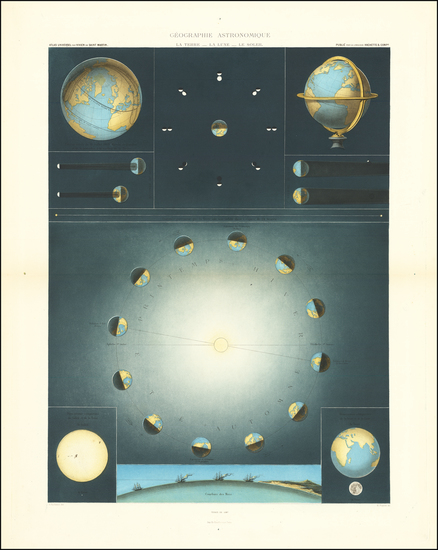 47-Celestial Maps Map By Louis Vivien de Saint-Martin