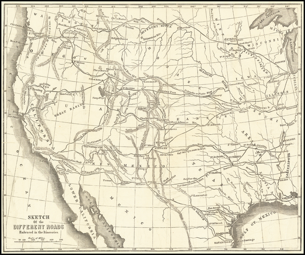 71-Southwest, Rocky Mountains, Pacific Northwest and California Map By R.B. Marcy