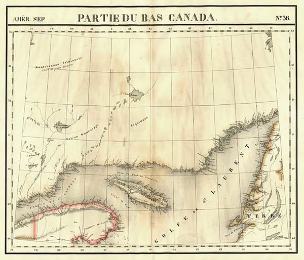3-Canada Map By Philippe Marie Vandermaelen