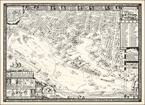 3-Pictorial Maps and Los Angeles Map By Park French