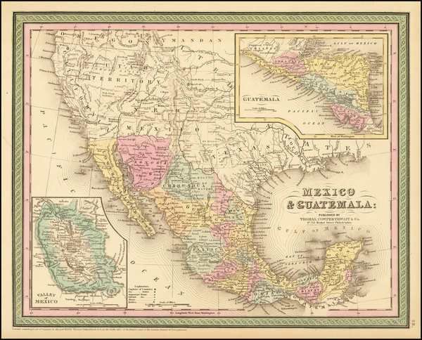 11-Texas, Southwest, Mexico and California Map By Thomas, Cowperthwait & Co.