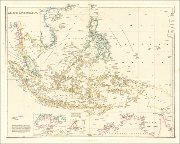 40-Southeast Asia, Philippines, Singapore, Indonesia and Malaysia Map By John Arrowsmith