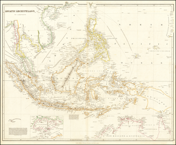 88-Southeast Asia, Philippines, Singapore, Indonesia and Malaysia Map By John Arrowsmith