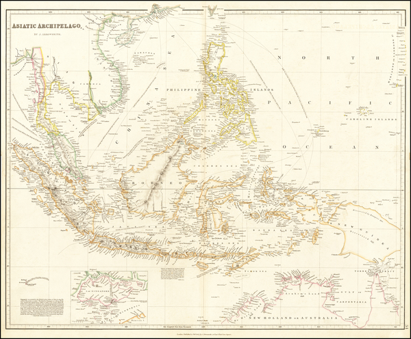 34-Southeast Asia, Philippines, Singapore, Indonesia and Malaysia Map By John Arrowsmith