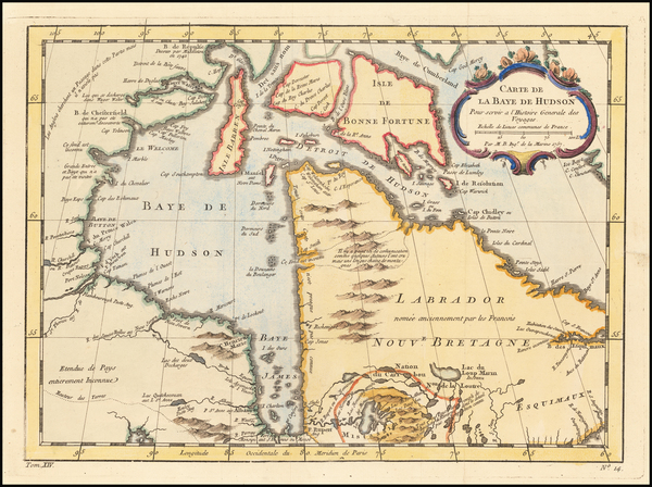 37-Canada and Eastern Canada Map By Jacques Nicolas Bellin